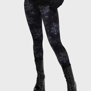 Killstar midnight rose leggings XS goth whimsigoth romantic